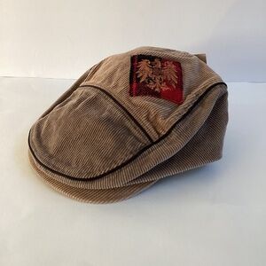 NWT Lake of the Isles Cotton Corduroy Snap Brim Newsboy Cabbie Hat Sz M/L